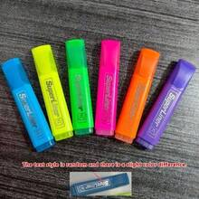 6Pcs/4Pcs Classic Highlighter Pens, Dual Tip Marker Pens, Quick-Drying Water-Based Highlighters, Non-Bleeding Marker Pens For Office, School, Journals, Note Taking, Study Supplies, Back To School - Multiple Styles - View 9