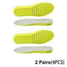 COSYLEE 2 Pairs/4 Pieces Air Cushion Height Increasing Insoles, Latex High Elasticity Shock Absorbing Breathable Shoe Pads - 2 Pairs - Green - View 9
