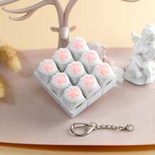Mainan Pereda Stres Keyboard Bentuk Cakar Kucing 9-in-1 Tombol Pereda Stres Keyboard Gantungan Kunci Tombol Klik Sentuhan Lembut Lucu Pereda Tekanan Mainan Pereda Stres Sensorik ADHD Hadiah - MultiWarna - View 2