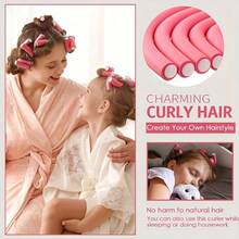 10pcs/Set Flexible Hair Curlers/Bendable Curling Rods, Heatless Hair Curler Set For Creating Soft Waves And Spiral Curls - Foam Hair Rollers Suitable For Short And Long Hair, DIY Heatless Hair Curlers, Random Color - Multiple Styles - View 3