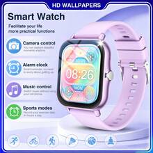 1.83-Inch Multifunctional Sports Smartwatch, Multiple Watch Face Wallpapers. Suitable For Both Men And Women, Compatible With Android And IOS. - Multicolor - View 1