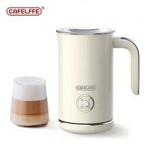 CAFELFFE 4-In-1 Electric Milk Frother, Automatic Steam Milk Frother, Precise Temperature Control, Easy To Use, 304 Stainless Steel, Suitable For Hot And Cold Chocolate, Latte, Cappuccino, And Other Drinks, White, 500W - EU F Type Plug(220-240V) - View 1