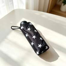 Fresh Little Star Black Vinyl UV Protection Sun & Rain Folding Umbrella, Portable Outdoor Universal - Capsule Star - View 5