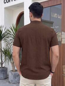 Men Shirts - Brown - View 2