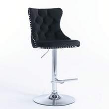 Barstools - Black + Velvet + Foam - View 3