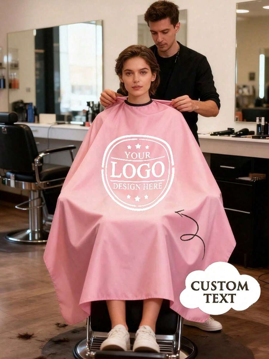 Jubah Tukang Cukur dengan Logo & Pola Kustom, Jubah Potong Rambut Anti-Rambut Menempel, Celemek Penata Rambut Profesional untuk Salon, Pewarnaan Rambut, Perawatan Rambut & Penggunaan di Rumah, Tersedia 4 Warna - MultiWarna - View 1