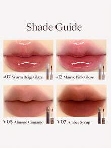 JOOCYEE Sampel Lip Gloss Mini Joocye Shell Mirror, Tekstur Cair, Ringan, Tidak Lengket, Kilap Transparan - 12 Lipstik Merah Muda Mauve - View 4