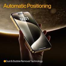 2pcs Anti-Blue Light Tempered Glass Screen Protector, Compatible With Phone 18 Pro Max/Phone 18 Pro/Phone 17 Pro Max, Also Compatible With Phone 17E/17P Pro/16/16 Plus/15 Pro/15/14/13/12/11/XR/XS, Full Coverage | Eye Protection | Anti-Fingerprint | Compatible With Phone Cases - Clear - View 3