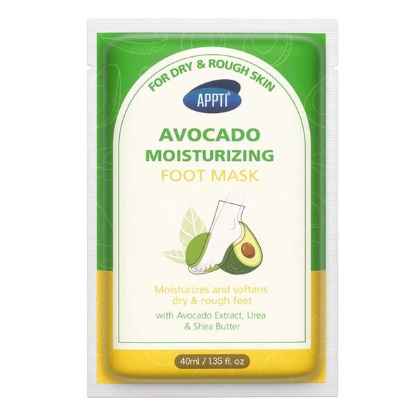 Avocado Extract Hand & Foot Care Masks, Formulated With Plant Extracts, Lightweight, Fast-Absorbing Formula,Softening Foot Care Socks, Nourishing Foot For Smooth-Looking Feet