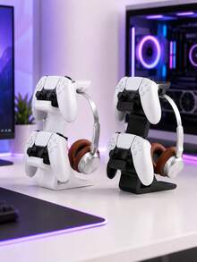 3D Printed Game Controller & Headphone Stand, 2-In-1 Universal Desktop Stand, Compatible With Series X/S, Space-Saving Storage Rack For Gamers, Suitable For Bedroom, Gaming Room, Office, Perfect Birthday Gift For Boyfriend - Multicolor - View 13