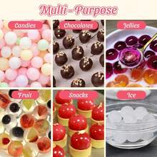 Cetakan Cokelat Setengah Bola Silikon Kecil 35 Rongga, Cetakan Kue Setengah Bola Anti Lengket, Cetakan Permen yang Dapat Digunakan Kembali untuk Dekorasi Kue, Permen Karet, Mousse, Jeli, Puding, Es Batu, Camilan Buah & Camilan Ramah Keto - MultiWarna - View 4