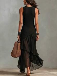 Women Long Dresses - Black - View 3