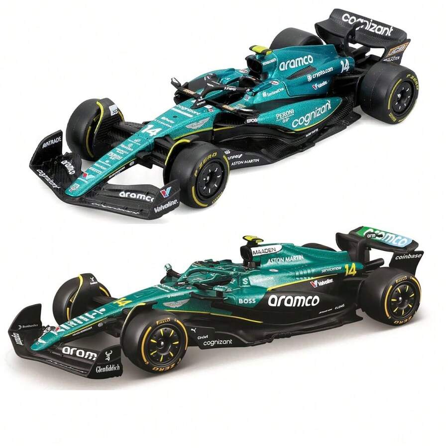 Burago 1/43 Voiture de Course Formule Aston Martin AMR25/AMR23 - Multicolore - Voir 1