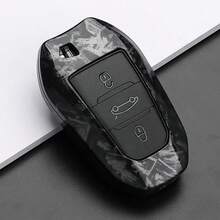 碳纖維風格 ABS 汽車鑰匙保護套，適用於 Peugeot 2008 3008 4008 5008 308 408 508 C1 C2 C4 C6 C3-XR Picasso Grand DS3 DS5 - 標緻B款 - 查看 7