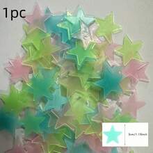 100/200 Peças Adesivos de Estrelas que Brilham no Escuro, Decalques de Parede e Teto que Brilham, Faça seu Quarto Brilhar como o Céu Noturno, Decoração de Quarto, Decoração de Casa (Este Produto Requer Absorção de Luz para Brilhar - Por Favor, Não Compre se Você se Importar) - Multicolorido - Visão 10