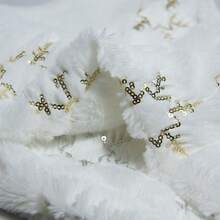 1pc/White Plush Snowflake Christmas Hat, Thick & Soft Holiday Party Costume Headpiece - White - View 2