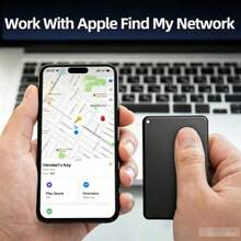 2026 Rechargeable Wireless Smart Ultra-Thin Card Tracker, For Finding My Items (IOS Only), Wallet Anti-Lost Tracker, Item Key Finder, Suitable For Luggage Tag, Passport, Laptop, Bags, GPS Back To School Gift - Black - View 5