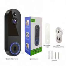 Wireless Video Doorbell Camera, Supports 2.4Ghz WiFi, AI Human Detection, Two-Way Audio, Night Vision, Instant Alerts, Cloud Video Storage With Encryption, Battery Powered, Smart Wireless Video Doorbell Camera With AI Human Detection And Instant Alerts - View 12