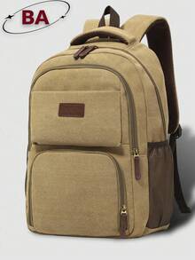 Multi-Compartment College Style Nylon Laptop Backpack Fits 15.6-Inch Laptop, Large Capacity Travel Bag, Lightweight School Bag, Hiking, Anti-Theft - Multicolor - View 15