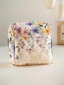 1pc Animal & Floral Pattern Sanitary Pad Storage Bag, Coin Purse, Storage Bag, Makeup Bag, Card Holder, Earphone Storage Bag, Can Hold Coins, Cards, Accessories, Keys, Multi-Functional Storage Bag - Multicolor - View 7