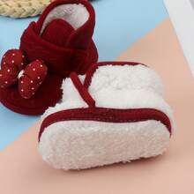 1 Pair Of Cute Infant Boots,Suitable For Indoor And Outdoor And Party Wear, Non-Slip Soles To Learn To Walk, Soft Flat Shoes For Infants. - Red - View 7
