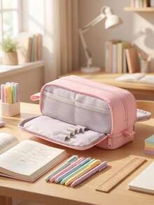 Hộp/túi đựng bút chì cá nhân hóa với văn bản tùy chỉnh; dung tích lớn và đa năng (unisex). Phù hợp để đựng bút marker và văn phòng phẩm di động. Quà tặng lý tưởng cho giáo viên và bạn cùng lớp, vật dụng thiết yếu cho ngày tựu trường, lựa chọn tuyệt vời cho Lễ Tạ ơn - Nhiều màu - Xem 6