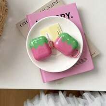 Cute Portable Fresh Strawberry Earphone Case - Multicolor - View 5