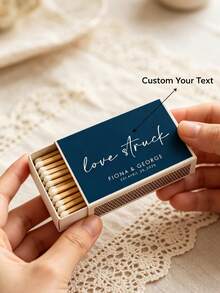 Custom Matchbox Labels, Personalized Stickers, Suitable For Wedding Parties, Event Favors, Custom Wedding Decor, Bulk Orders Suitable For Birthday Celebrations, Corporate Gifts, Anniversary Souvenirs, Spring/Summer Holiday Parties, Suitable For Weddings, Birthdays, Christmas - Multicolor - View 2