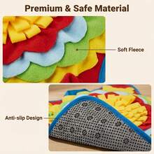 1pc Colorful Flower Pet Snuffle Mat, Consumes Pet Energy, Relieves Anxiety, Enhances Olfactory Sensitivity, Satisfies Pet Exploration Needs, Extends Feeding Time, Suitable For Indoor Pets - Multicolor - View 7