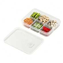 Fruit Storage Containers For Fridge With Lid Clear Divided Organizer With Vent Valve Leak-Proof Airtight Snack Containers For - B - View 8