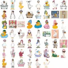 54 Buah Stiker Angsa dan Bebek Lucu untuk Kamar Mandi, Stiker Bebek untuk Ponsel, Laptop, Koper, Buku Catatan, dan Skateboard - MultiWarna - View 5