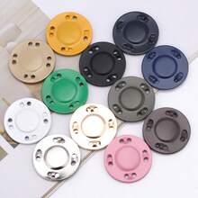 Colorful Metal Magnetic Snap Buttons Round Hidden Magnetic Fasteners For Coats And Jackets Ultra-Thin Invisible Snap Buttons 21MM - Multicolor - View 5