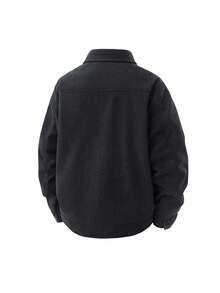 Men's Autumn/Winter Corduroy Jacket, Loose Casual Fashion Lightweight Jacket - Black - View 3