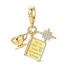 1pc 18K Gold Plated Cat Dog Pet Enamel Lucky Cat Moon Star Heart Charm Bead Suitable For Bracelet Necklace DIY Jewelry Making Gift For Girls Women Perfect Holiday Gift Creative Versatile Birthday Anniversary Wedding Favor Gift - Gold - View 18