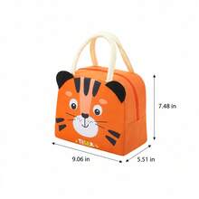 1pc Cartoon 3D Insulated Lunch Bag, Aluminum Foil Portable Handheld Bento Box Storage Bag For Outdoor Use - Multicolor - View 4