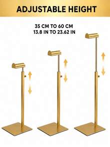1/2/3 Pcs Adjustable Height Hanging Bag Rack, Titanium Gold Stainless Steel Handbag Display Stand, Multi-Functional Hat Jewelry Bag Storage Organizer Rack, Suitable For Home Closet, Boutique, Exhibition, Shopping Mall - Round Inner Rod A-head Brushed Titanium - View 7