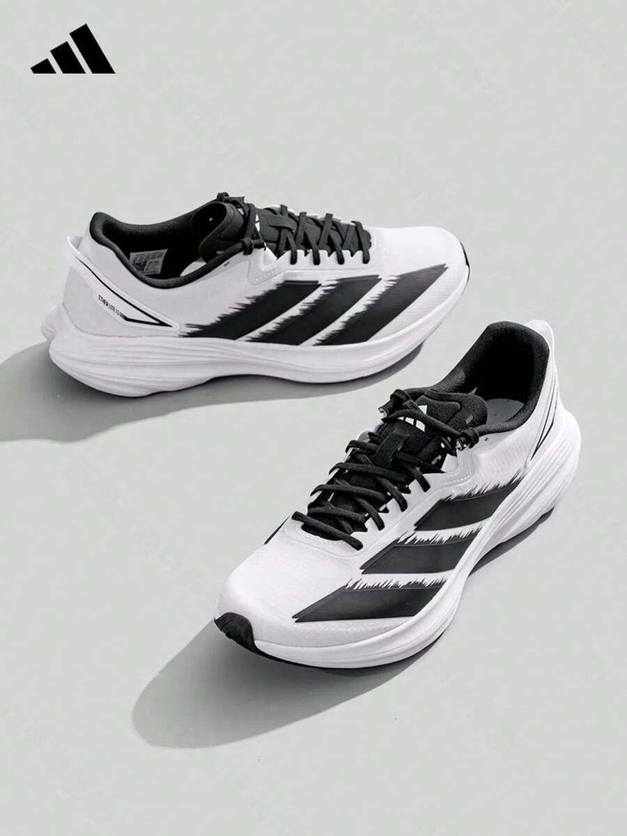 Adidas 新款迎风系列健身训练运动鞋,男女通用休闲跑步鞋 - 黑與白 - 查看 1