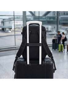 Travel Backpack 40 * 20 * 25 Cm Cabin Bag With USB Port, Carry On Laptop Backpack 15.6 Inch, 180 Degree Opening, Water Repellent Fabric, 12 Pockets - Black - View 3