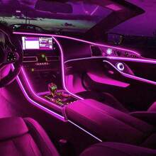 Car Interior Decorative Light Strip Ambient Light Cold Light Decoration Dashboard Center Console Car LED Ambient Light Accessories - A - View 1