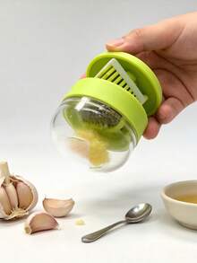 1Pc Manual Garlic Press Mincer, Multi‑Functional Garlic Chopper Slicer Grinder, Compact Portable Kitchen Cooking Utensil, Easy To Clean Household Gadget, For Home Kitchen Travel Outdoor Use, Practical Gift For Cooking Lovers - Multicolor - View 8