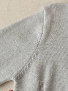 Boys' Stand Collar Full Zip Long Sleeve Knitted Cardigan, Vertical Striped Contrast Color Casual Versatile Knit Jacket, Suitable For School Daily Wear In Autumn/Winter - Grey - View 6