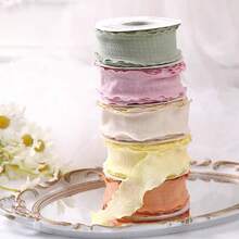 10 Yards/Roll 0.98inch Pleated Ruffle Lace Ribbon, Bouquet & Cake Wrapping Ribbon, DIY Craft Supplies, Decorative Gift Ribbon For Wedding, Birthday & Party - Multicolor - View 7