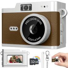 Nuova fotocamera digitale CCD per fotografia, autofocus aggiornato, 48MP 1080P, schermo ribaltabile da 2,4 pollici a 180°, fotocamera portatile da viaggio, mini fotocamera digitale da portachiavi, adatta per principianti, regalo di compleanno e Natale per ragazzi e ragazze, 600mAh - Multicolore - Visualizzare 29