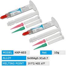 HAOXPNG Sn99Ag0.3Cu0.7 無鉛焊錫膏，PCB/BGA/SMD 焊接，USB 接口維修，高品質焊接助焊劑 - HXP-603 - 查看 12