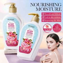 BIOAQUA 400ML 草莓蛋糕甜甜圈保濕身體乳液，抗老緊緻肌膚霜，保濕護膚，緊緻面部與身體肌膚抗皺，乾性肌膚/油性肌膚抗老霜 - 粉色 - 查看 12
