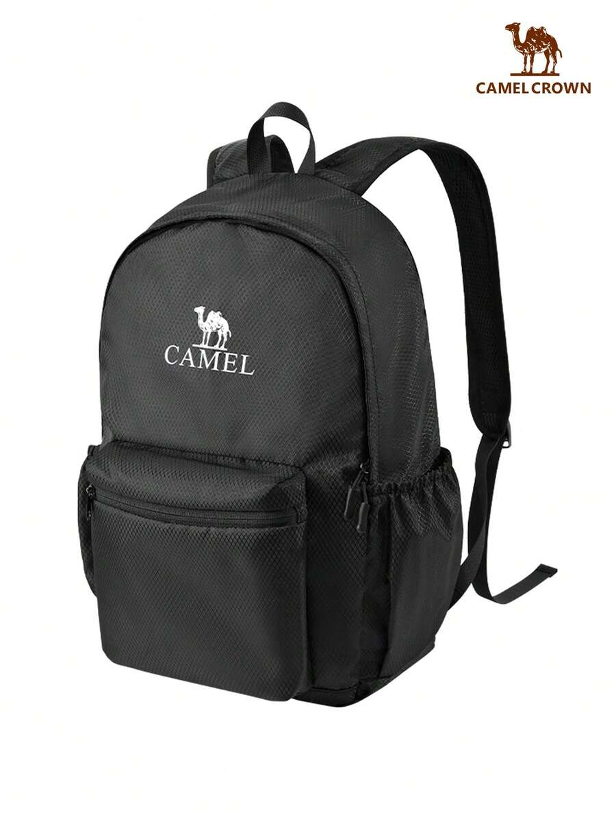 CAMEL CROWN Outdoor Backpack, Casual Sports Commuter Backpack, Lightweight Travel Backpack, Student Backpack, Outdoor Hiking & Climbing Backpack - Dark Night Black - View 1