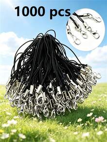 10/30/50/100/200/500/1000pcs Mixed Color Lobster Clasp Rope Jump Ring Buckle Lanyard Keychain Lasso Ring Nylon Cord Key Ring For DIY Jewelry Making Accessories - Multicolor - View 22
