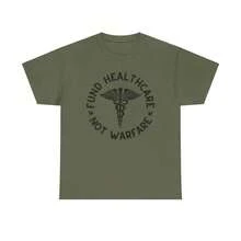 Fund Healthcare Not  Free  Stop The Genocide Stop Funding Genocide T-Shirt Gift - 黑色 - 查看 3