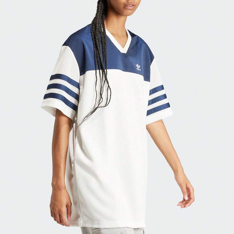 Adidas Women's Loose V-Neck Basketball Style Dress IS2348 - White - View 1