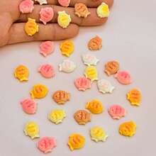 25pcs Mini Fish Resin Charms Macaron Pendant, Suitable For DIY Bracelets, Necklaces, Keychains, Earrings And Other Crafts - SC45 - View 7